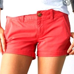 American Eagle shortie shorts, super stretch, Size 10, Red!